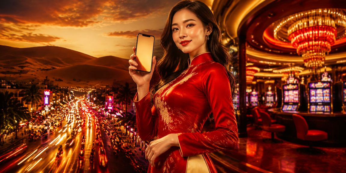 Người dùng Việt Nam chơi casino trực tuyến trên điện thoại di động trong khung cảnh thành phố